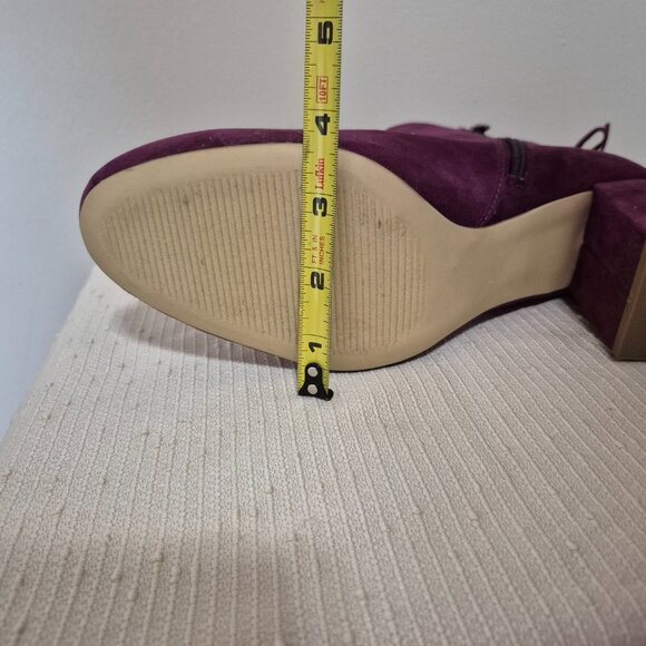 Purple Faux Suede Booties - Picture 10 of 12